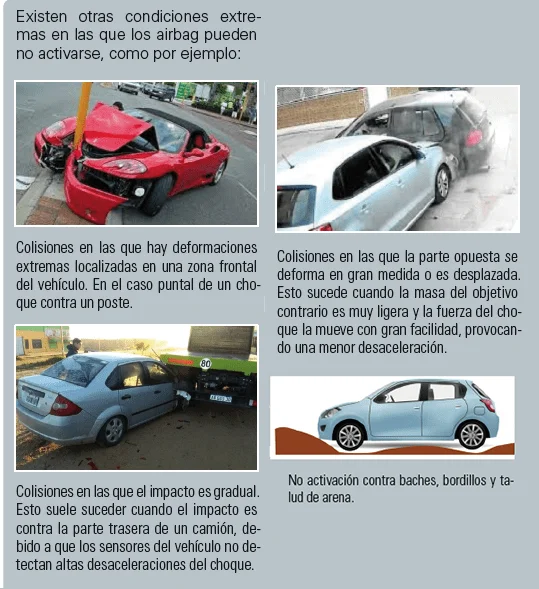 Activación de bolsas de aire en accidentes y su impacto