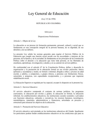 Artículo 87 Ley 115: Implicaciones legales en el ámbito educativo