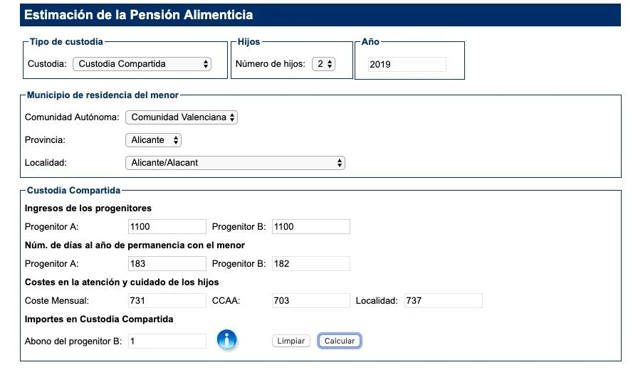 Cuota alimentaria en España: cálculo y solicitud por abogados