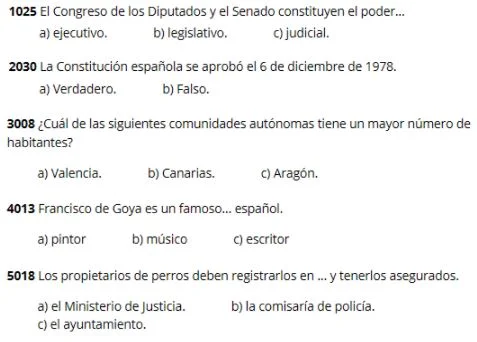 ¿Cuántas preguntas se pueden fallar en el examen de nacionalidad?