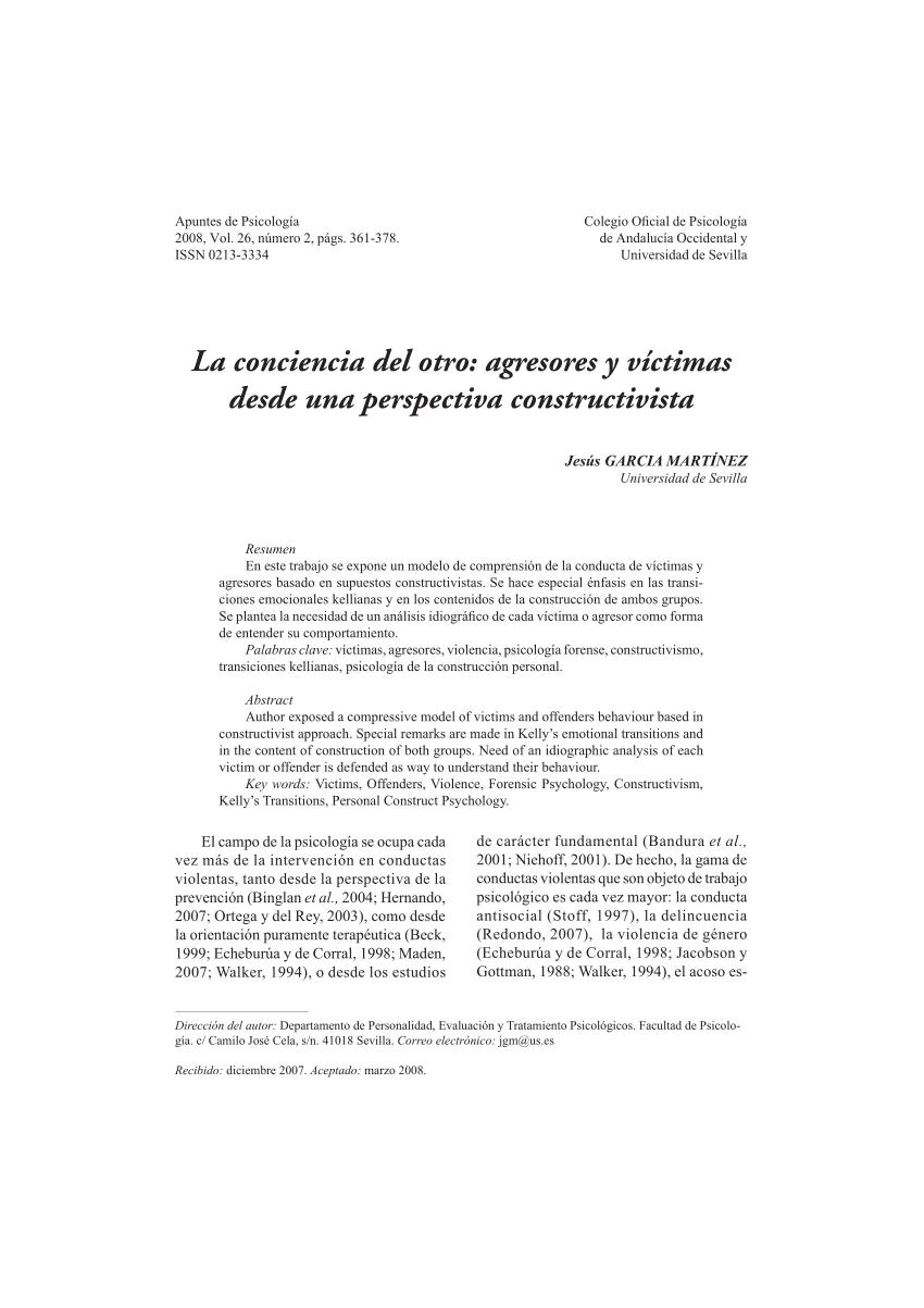 Perspectiva de abogados sobre la mente de un agresor