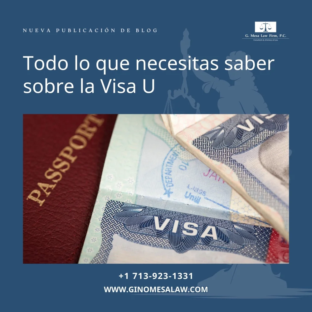 Visa U: Procesamiento y asesoría legal por abogados expertos