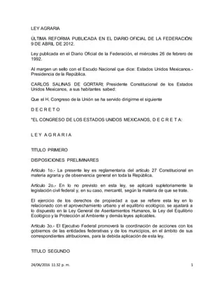 Artículo 56 de la ley agraria: análisis legal con expertos