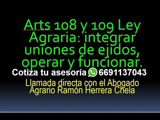 Ley agraria: análisis completo del artículo 108 con abogados expertos