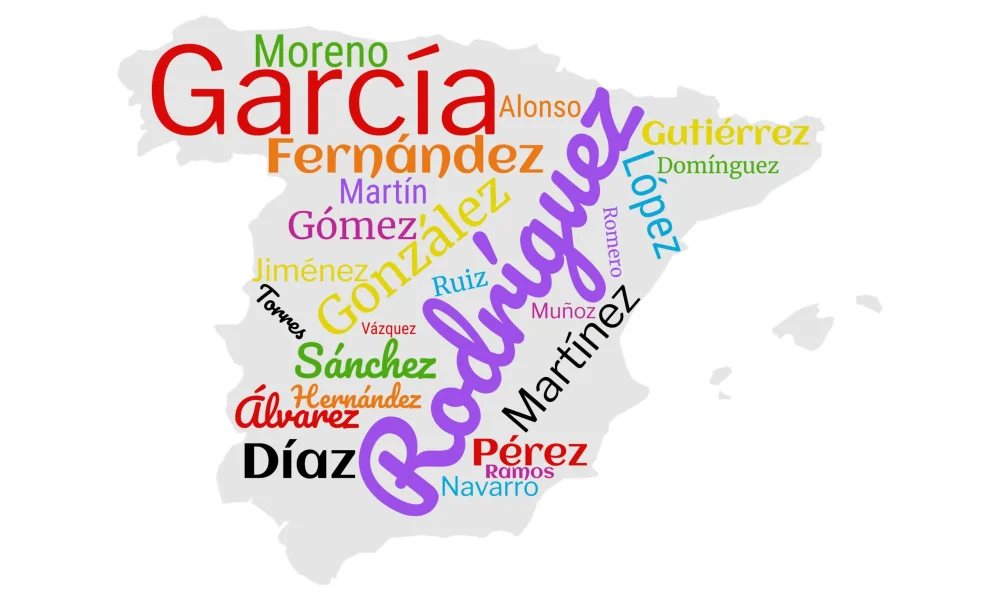 Los apellidos más comunes en España en el ámbito legal