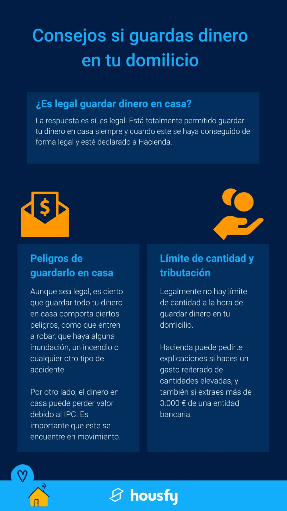 Dinero en casa: límites legales para no declarar