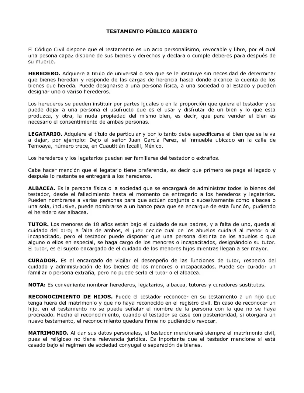Testamento casero: guía legal para proteger tus bienes