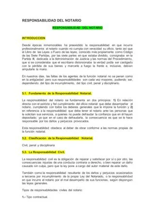 Funciones y responsabilidades del notariado en el ámbito legal