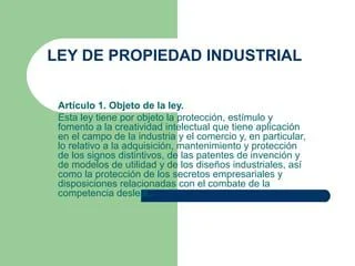 Análisis del artículo 21 de la ley de propiedad industrial