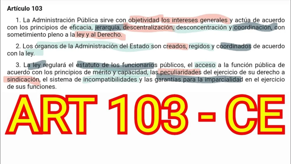Artículo 103 de la Constitución Española: Guía esencial para abogados