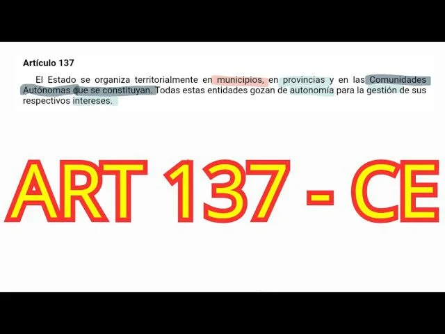 Artículo 137 de la Constitución Española: Análisis para abogados