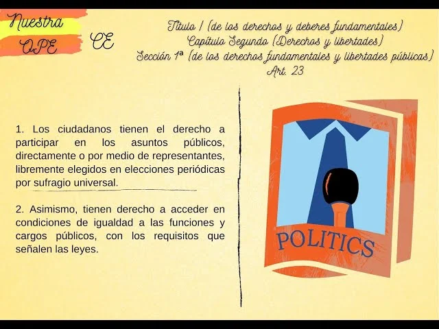 Artículo 23 de la Constitución Española: Perspectivas de abogados expertos