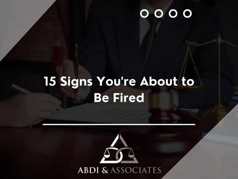 Señales de despido inminente: consejos de abogados expertos
