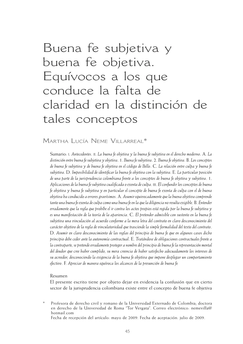 Demostración de buena fe libre de culpa en el derecho