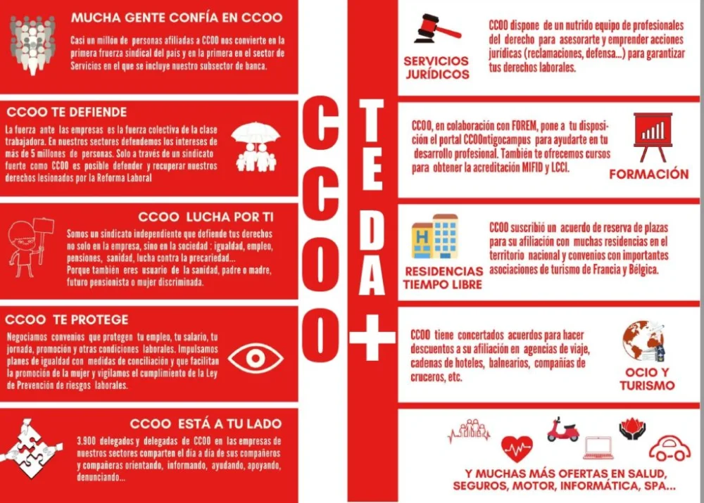 Ventajas de unirse a CCOO para abogados