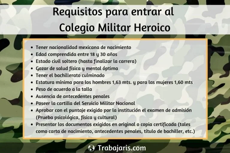 Requisitos para ingresar a un colegio militar y apoyo legal