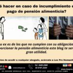 Situaciones en las que no se puede solicitar pensión alimenticia
